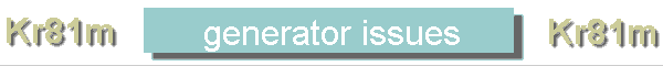 generator issues